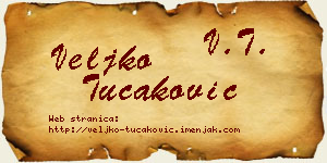 Veljko Tucaković vizit kartica